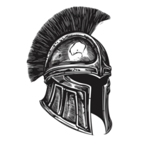 spartanisch Helm Silhouette - - generativ ai png