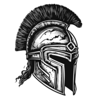 spartiate casque silhouette - génératif ai png