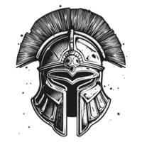 Spartan Helmet Silhouette - Generative Ai png