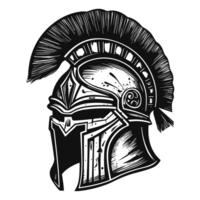 spartiate casque silhouette - génératif ai png