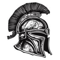 Spartan Helmet Silhouette - Generative Ai png