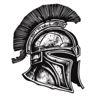 espartano casco silueta - generativo ai png