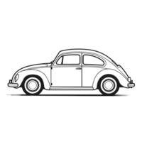 Toy Car Silhouette - Generative Ai png