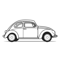 jouet voiture silhouette - génératif ai png