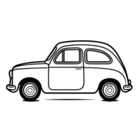 jouet voiture silhouette - génératif ai png