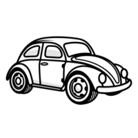 jouet voiture silhouette - génératif ai png