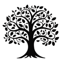 Beautiful Tree Silhouette - Generative Ai png