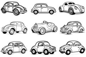 Toy Car Silhouette - Generative Ai png