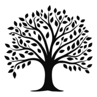 Beautiful Tree Silhouette - Generative Ai png