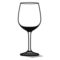 magnifique du vin verre silhouette - génératif ai png