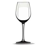 Beautiful Wine Glass Silhouette - Generative Ai png