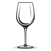 magnifique du vin verre silhouette - génératif ai png