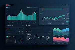 Data analysis and strategic decision making in business management. Generative AI illustration photo