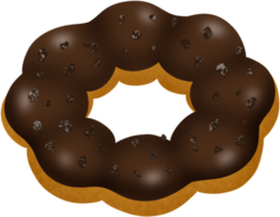 chocolate rosquilla, chocolate pon Delaware anillo con un espolvorear, mochi rosquilla, oreo, chocolate sabor png