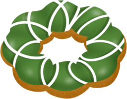 matcha Donut, pon de bague Donut, matcha saveur, blanc chocolat, mochi Donut png