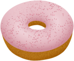 strawberry cream doughnut, donut png