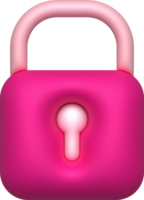 3d design of padlock Data protection safety encryption privacy concept png