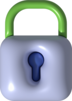 3d ontwerp van hangslot gegevens bescherming veiligheid encryptie privacy concept png