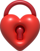 3d design of heart shaped key Data lock secure encryption privacy concept. png