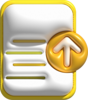 3d illustration icon data upload data loading symbol. png