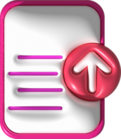 3d illustration icon data upload data loading symbol. png