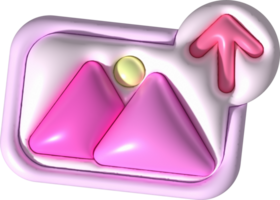 3d Illustration Symbol hochladen Bild Daten Daten Wird geladen Symbol. png