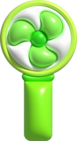 3d illustration portable electric hand fan symbol. png