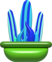 3d illustration, cactus and aloe vera desert thorn plant cactus and tropical house plants. png