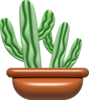 3d illustration, cactus and aloe vera desert thorn plant cactus and tropical house plants. png