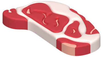 3d Illustration. frisch Scheiben oder Fleisch. Marmorierung von Schweinefleisch oder Rindfleisch Filet zum Steak. png