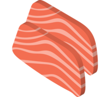 3d ilustração, Grosso fatias do cru salmão do fresco sashimi ou truta sashimi png