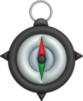 3D illustration. Compass tool. Navigation device. Compass object for navigation and orientation png