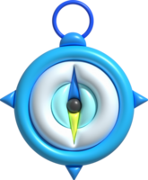 3D illustration. Compass tool. Navigation device. Compass object for navigation and orientation png