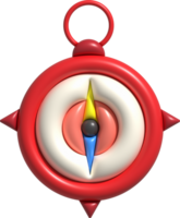 3D illustration. Compass tool. Navigation device. Compass object for navigation and orientation png