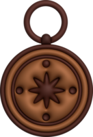 3D illustration. Compass tool. Navigation device. Compass object for navigation and orientation png