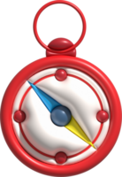 3D illustration. Compass tool. Navigation device. Compass object for navigation and orientation png