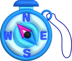 3D illustration. Compass tool. Navigation device. Compass object for navigation and orientation png