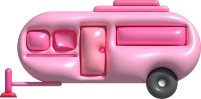 3d illustration camping caravan cars and trailers vehicles of travel caravans for camper. png