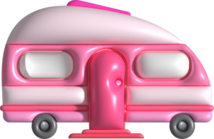 3d illustration camping caravan cars and trailers vehicles of travel caravans for camper. png