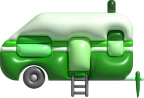 3d illustration camping husvagn bilar och trailers fordon av resa husvagnar för husbil. png