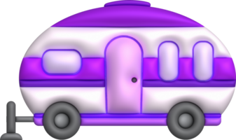3d ilustración cámping caravana carros y remolques vehículos de viaje caravanas para camper. png