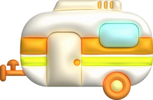 3d illustration camping caravan cars and trailers vehicles of travel caravans for camper. png