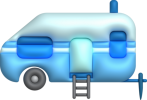 3d illustration camping caravan cars and trailers vehicles of travel caravans for camper. png