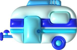 3d illustration camping husvagn bilar och trailers fordon av resa husvagnar för husbil. png