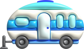 3d illustration camping caravan cars and trailers vehicles of travel caravans for camper. png