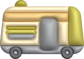 3d illustration camping caravan cars and trailers vehicles of travel caravans for camper. png