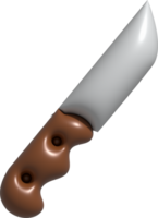 3d ilustración plegable cuchillo cámping, compacto expedición cuchillo. cortaplumas herramienta multiple. png