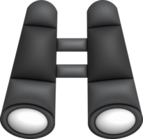 3d illustration Optical instruments for viewing distant. binoculars, spyglass. png