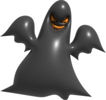 3d ilustração. fofa pequeno fantasma em dia das Bruxas. png