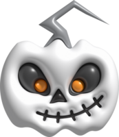 3D illustration. The face of a devil pumpkin on Halloween. png